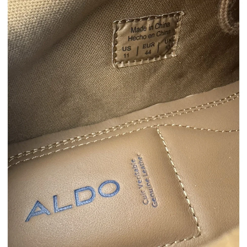 ALDO Mens Oxford Shoes Tan Cognac Derby Casual Dress Sneakers Low Chukka 11 M